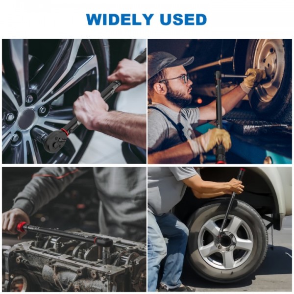 1/2-Inch Drive Click Torque Wrench - ±3% Accuracy Professional 30-250 Ft.Lb/40.7-339Nm, Dual-Direction Adjustable 72 Tooth for Product Assembly and Car Repair