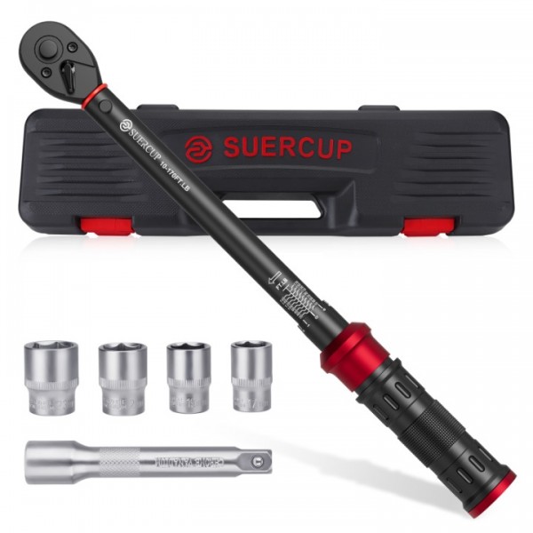 1/2-Inch Drive Click Torque Wrench 6 PCS Set- ±3%...