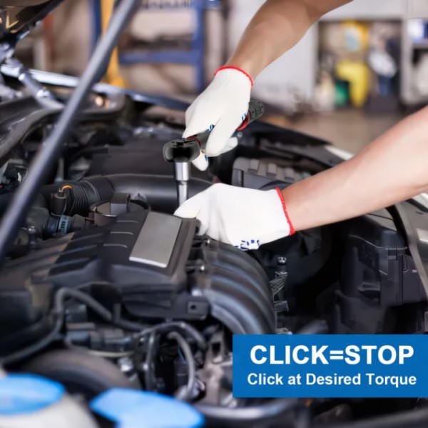 3/8-Inch Drive Click Torque Wrench 5 PCS Set, 5-45 Ft-Lb/6.8-61 Nm, ±3% High Accuracy Torque Wrench，Dual-Direction Adjustable 72 Tooth Click Torque Wrench Maintenance Kit